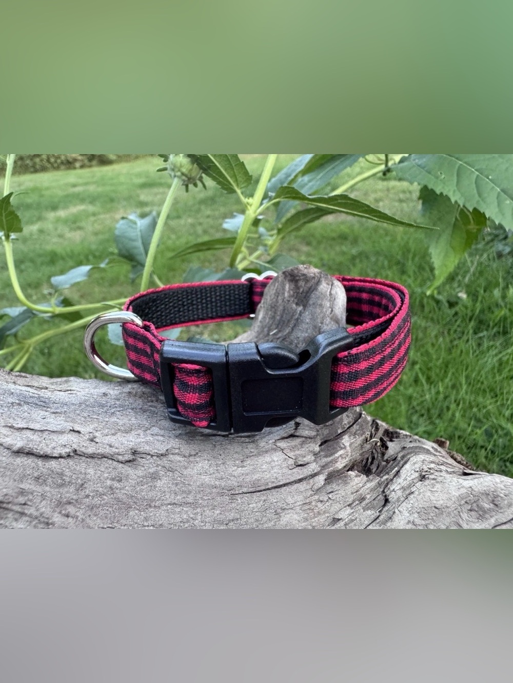 Dog/Cat/Puppy Collar Red Plaid Small Handmade NEW